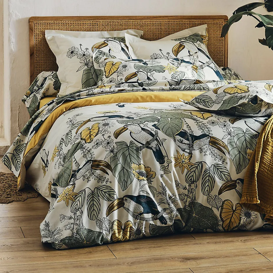 Linnea Taie de traversin 200x43 cm coton TOCO vert