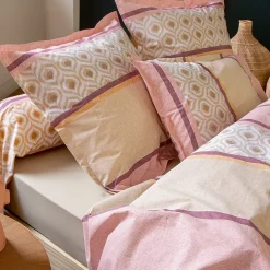 Linnea Taie de traversin 240x43 cm coton INOUK rose/beige Clearance