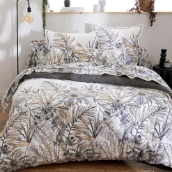 Linnea Taie de traversin 240x43 cm coton SUMATRA gris Fusain Outlet