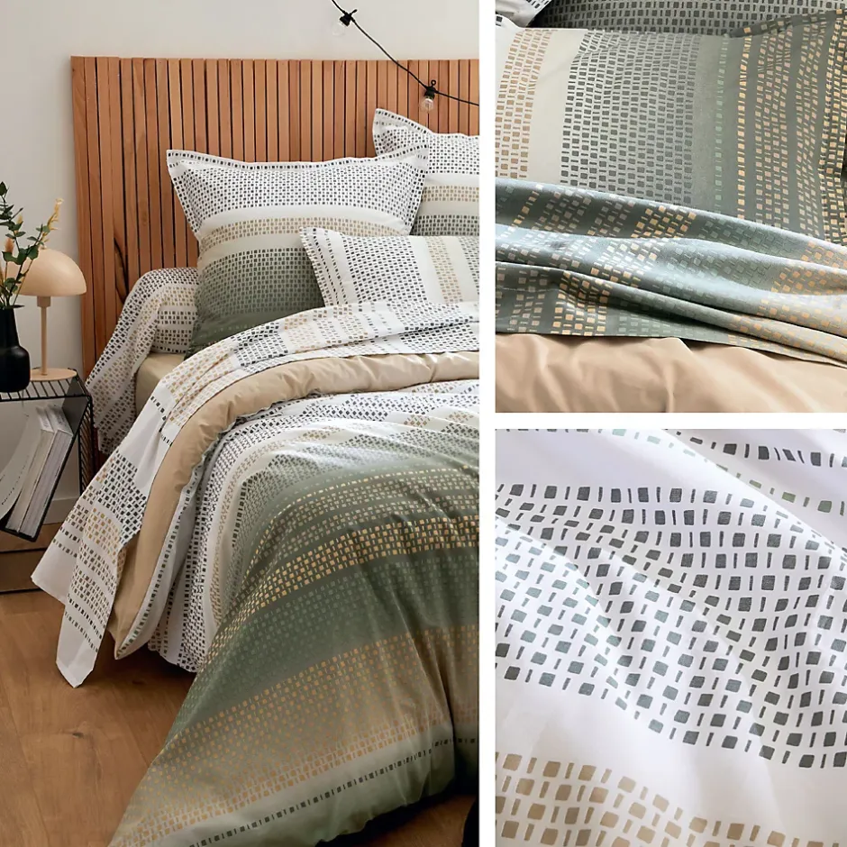 Linnea Taie de traversin 240x43 cm coton NIAGARA vert Kaki Best
