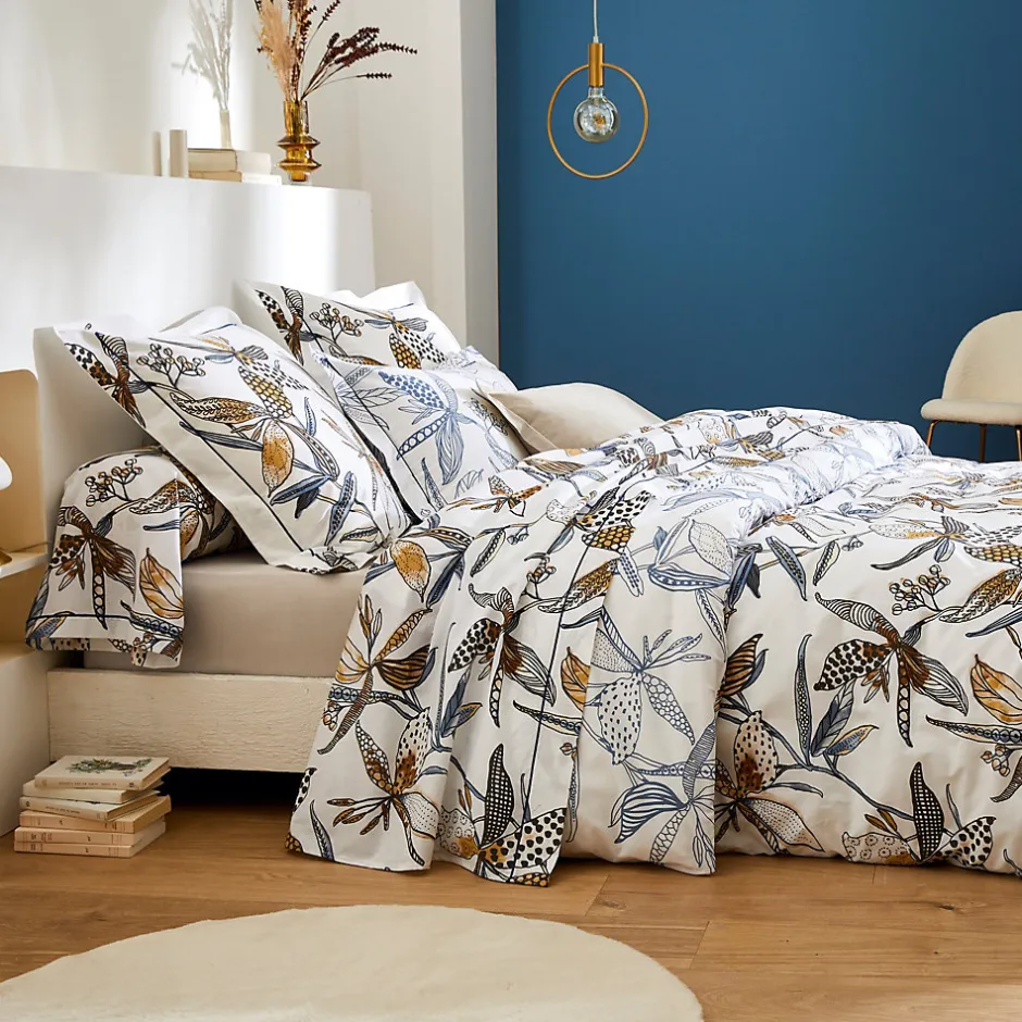 Linnea Taie de traversin 200x43 cm en coton PÉNÉLOPE beige Silice