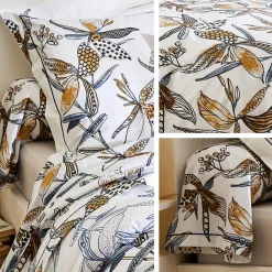 Linnea Taie de traversin 240x43 cm en coton PÉNÉLOPE beige Silice Outlet