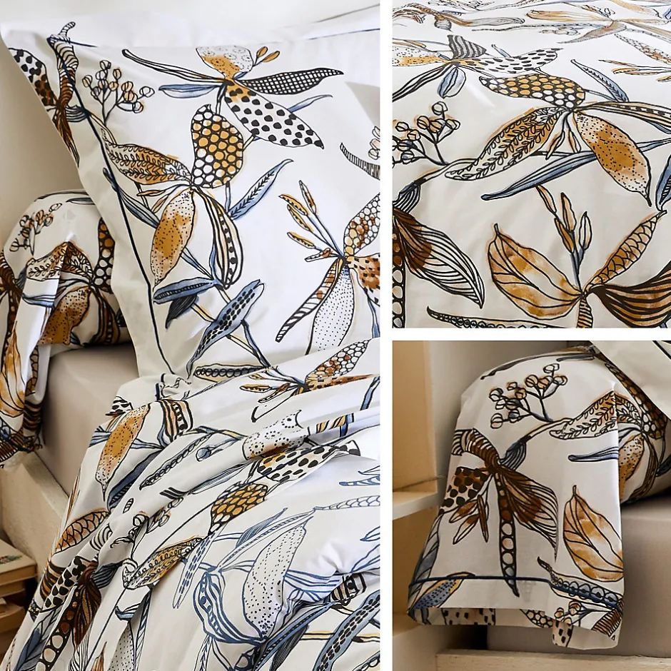 Linnea Taie de traversin 240x43 cm en coton PÉNÉLOPE beige Silice Outlet