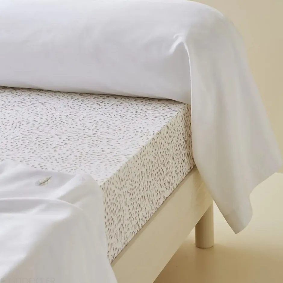 Linnea Taie de traversin 185x43 cm en satin de coton NINA blanc