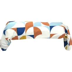 Linnea Taie de traversin 140x43 cm percale de coton MODULO bleu cobalt