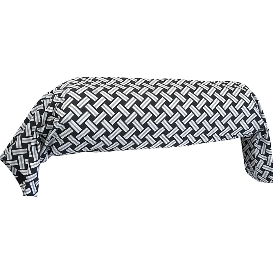 Linnea Taie de traversin 240x43 cm percale coton RIVIERA noir Réglisse Hot