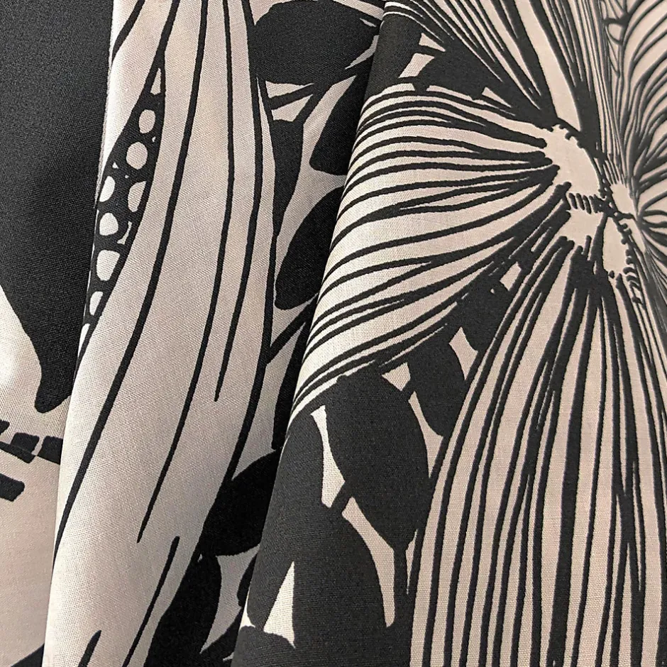 Linnea Taie de traversin 240x43 cm percale de coton ALBA beige/noir Online