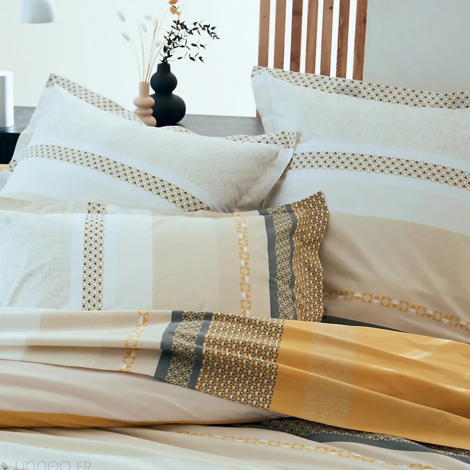 Linnea Taie de traversin 200x43 cm percale coton MARLOW Miel