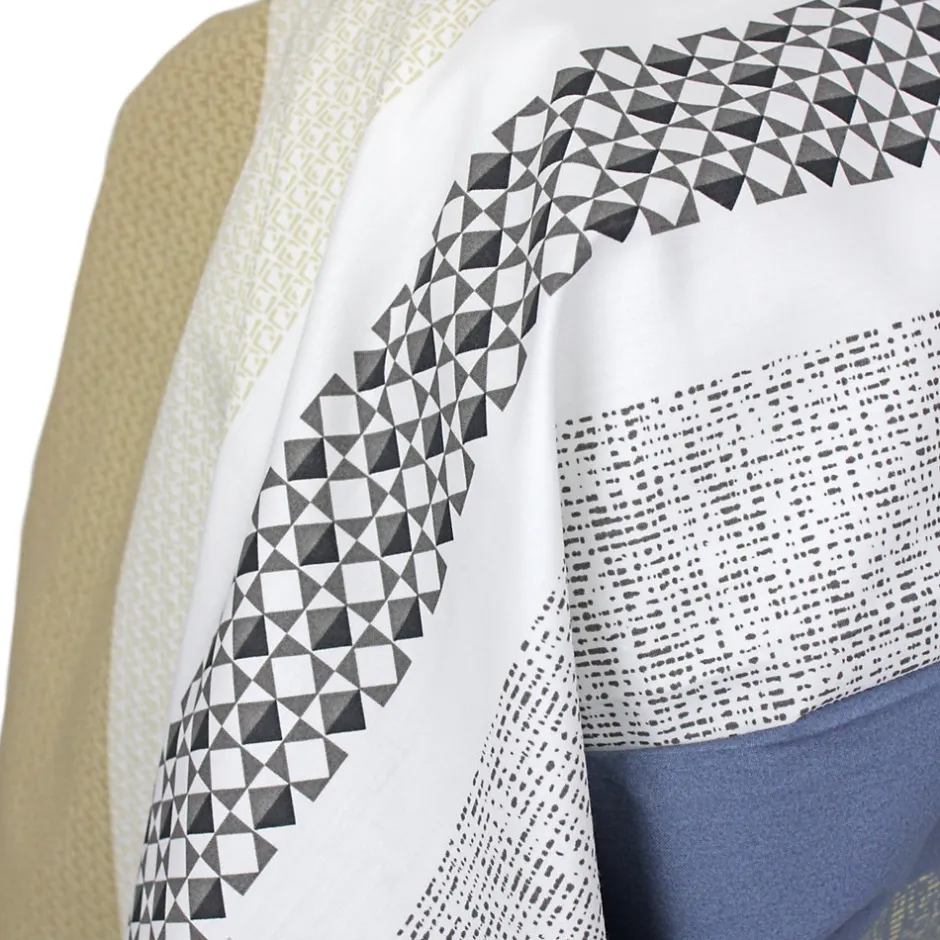 Linnea Taie de traversin 140x43 cm percale coton MARLOW acier