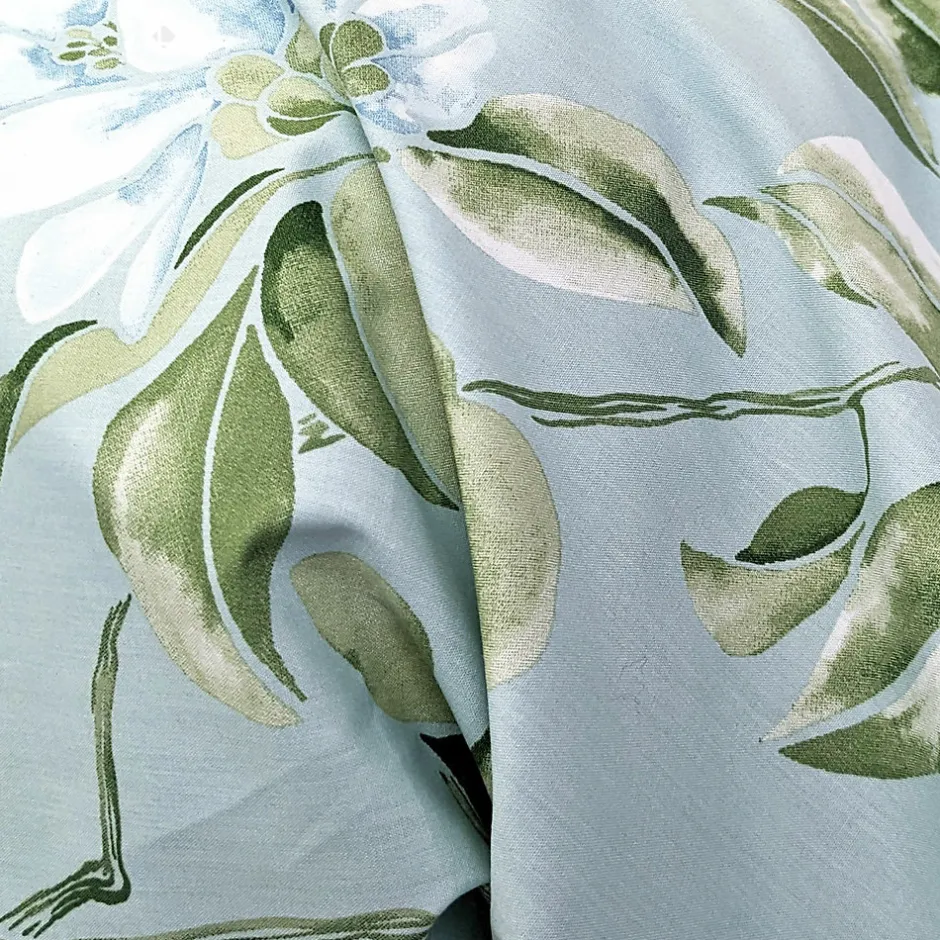 Linnea Taie de traversin 140x43 cm percale coton ELÉNA vert Nil