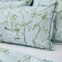 Linnea Taie de traversin 140x43 cm percale coton ELÉNA vert Nil