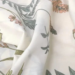 Linnea Taie de traversin 140x43 cm percale 100 % coton FÉÉRIE Blanc sauge