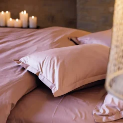 Linnea Taie de traversin 43x190 cm percale de coton MANOIR rose Rose Clearance