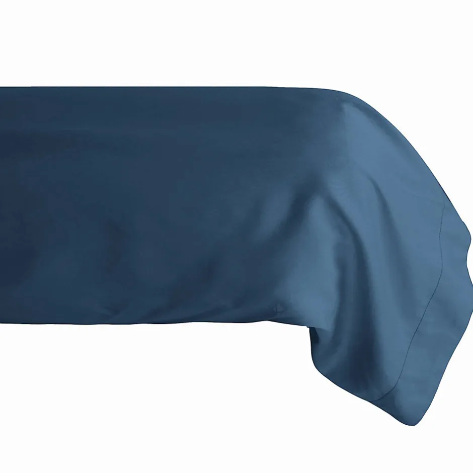Linnea Taie de traversin 43x190 cm percale de coton MANOIR bleu Marine