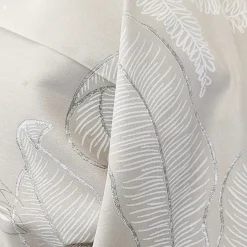 Linnea Taie de traversin 140x43 cm satin de coton CAYENNE beige ficelle