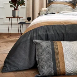 Linnea Taie de traversin 240x43 cm satin de coton TIAGO noir