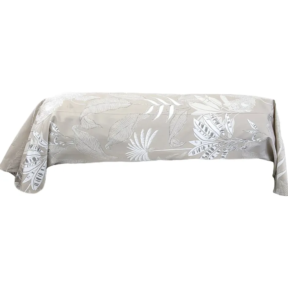 Linnea Taie de traversin 200x43 cm satin de coton CAYENNE beige ficelle Hot