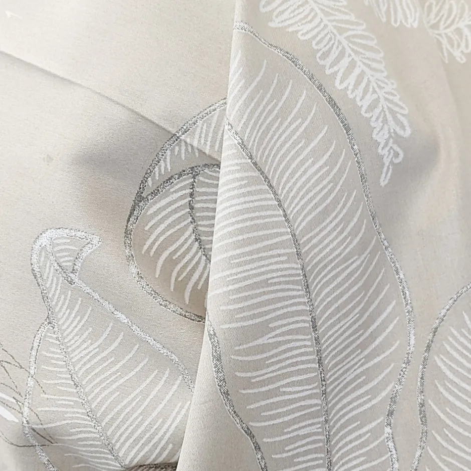 Linnea Taie de traversin 240x43 cm satin de coton CAYENNE beige ficelle