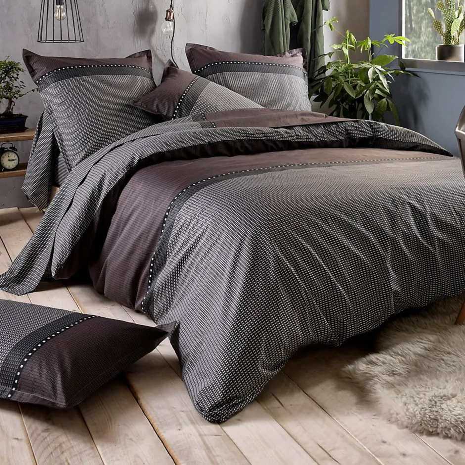 Linnea Taie de traversin 200x43 cm satin de coton ENZO noir