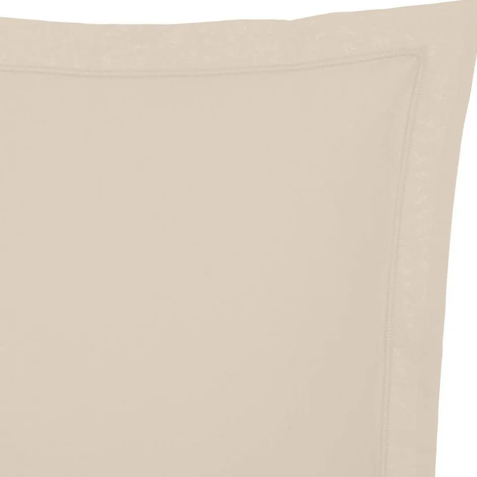 Atmosphera Créateur D'Intérieur Taie d'oreiller - coton - beige lin - 63x63 cm - Atmosphera