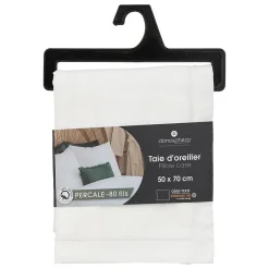 Atmosphera Créateur D'Intérieur Taie d'oreiller - coton - blanc - 50x70 cm - Atmosphera