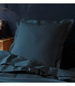 Douceur D'Intérieur Taie d'oreiller 57 fils bleu nuit 63x63cm - 63x63cm - Bleu pétrole