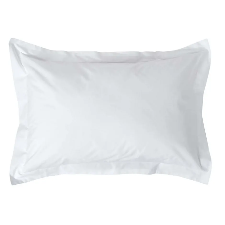 Homescapes Taie d'oreiller à volants blanc 100% coton égyptien 200 fils, 50x75 cm -