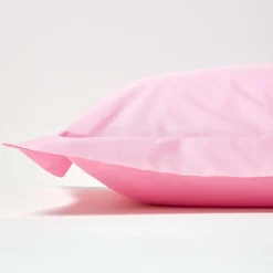 Homescapes Taie d'oreiller à  volants rose 100% coton égyptien 200 fils, 50x75 cm - Clearance