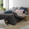 Douceur D'Intérieur Taie d'oreiller 63 x 63 cm en percale uni 78 fils Bleu New