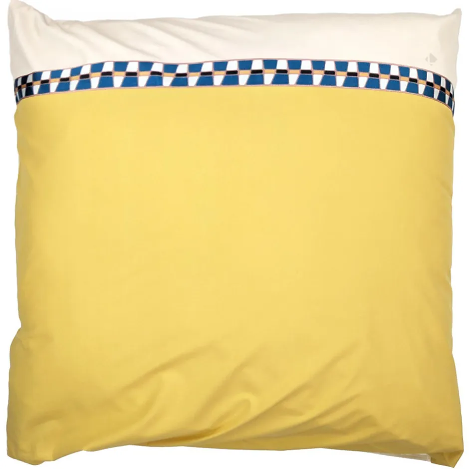 Linnea Taie d'oreiller bicolore 65x65 cm percale coton ROMY Ambre