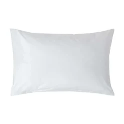 Homescapes Taie d'oreiller blanc 100% coton égyptien 200 fils, 50x75 cm -