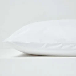 Homescapes Taie d'oreiller blanc 100% coton égyptien 200 fils, 50x75 cm -