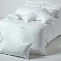 Homescapes Taie d'oreiller blanc 100% coton égyptien 200 fils, 50x75 cm -