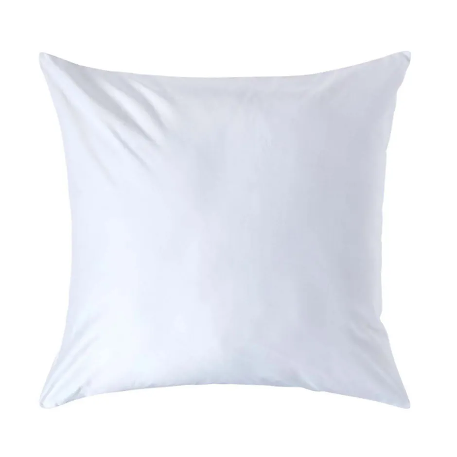Homescapes Taie d'oreiller blanc en satin de coton égyptien 1000 fils, 80x80 cm -