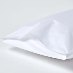 Homescapes Taie d'oreiller blanc en satin de coton égyptien 1000 fils, 50x75 cm - New