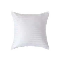 Homescapes Taie d'oreiller blanc satin rayé en coton égyptien 330 fils, 40x40 cm - Discount