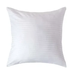 Homescapes Taie d'oreiller blanc satin rayé en coton égyptien 330 fils, 60x60 cm - Hot