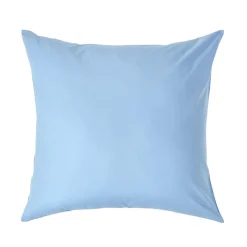 Homescapes Taie d'oreiller bleu 100% coton égyptien 200 fils, 80x80 cm -