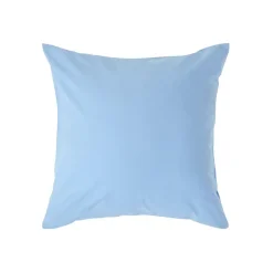 Homescapes Taie d'oreiller bleu 100% coton égyptien 200 fils, 40x40 cm -