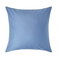 Homescapes Taie d'oreiller bleu en satin de coton égyptien 1000 fils, 80x80 cm - Outlet