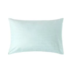 Homescapes Taie d'oreiller bleu satin rayé en coton égyptien 330 fils, 50x75 cm - Hot