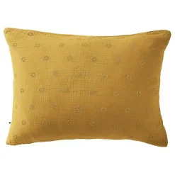 L'Effet Papillon Taie d'oreiller Brodée Déco "Gaïa Boho" 60 x 60 cm & 50 x 70 cm "Gaze de Coton" - Gaïa Boho Safran - 50 x 70 cm Sale