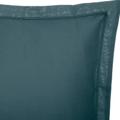 Atmosphera Créateur D'Intérieur Taie d'oreiller Carina coton 63x63cm bleu orage - Atmosphera Online