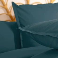 Atmosphera Créateur D'Intérieur Taie d'oreiller Carina coton 63x63cm bleu orage - Atmosphera Online