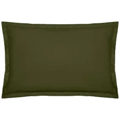 Atmosphera Créateur D'Intérieur Taie d'oreiller Carina coton 50x70cm vert kaki - Atmosphera Discount