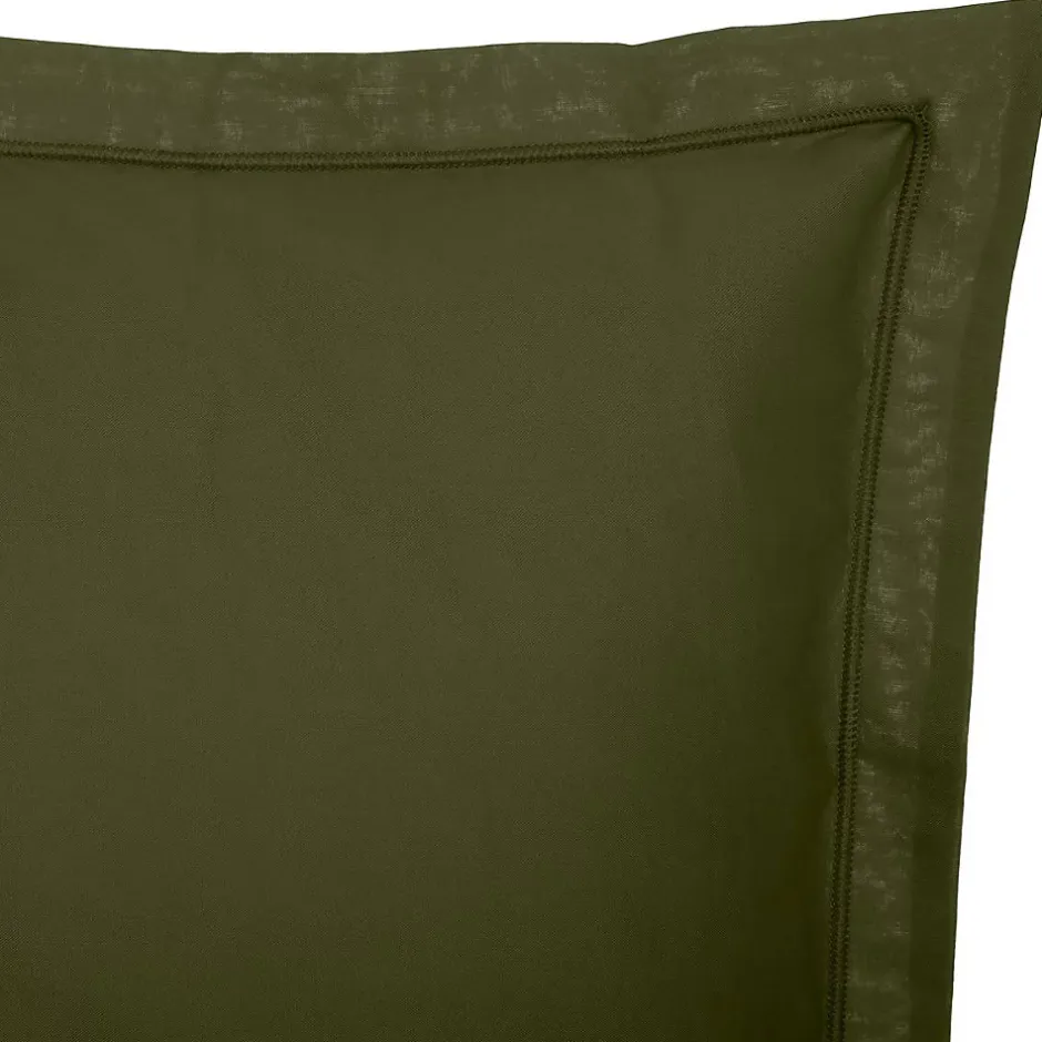 Atmosphera Créateur D'Intérieur Taie d'oreiller Carina coton 50x70cm vert kaki - Atmosphera Discount
