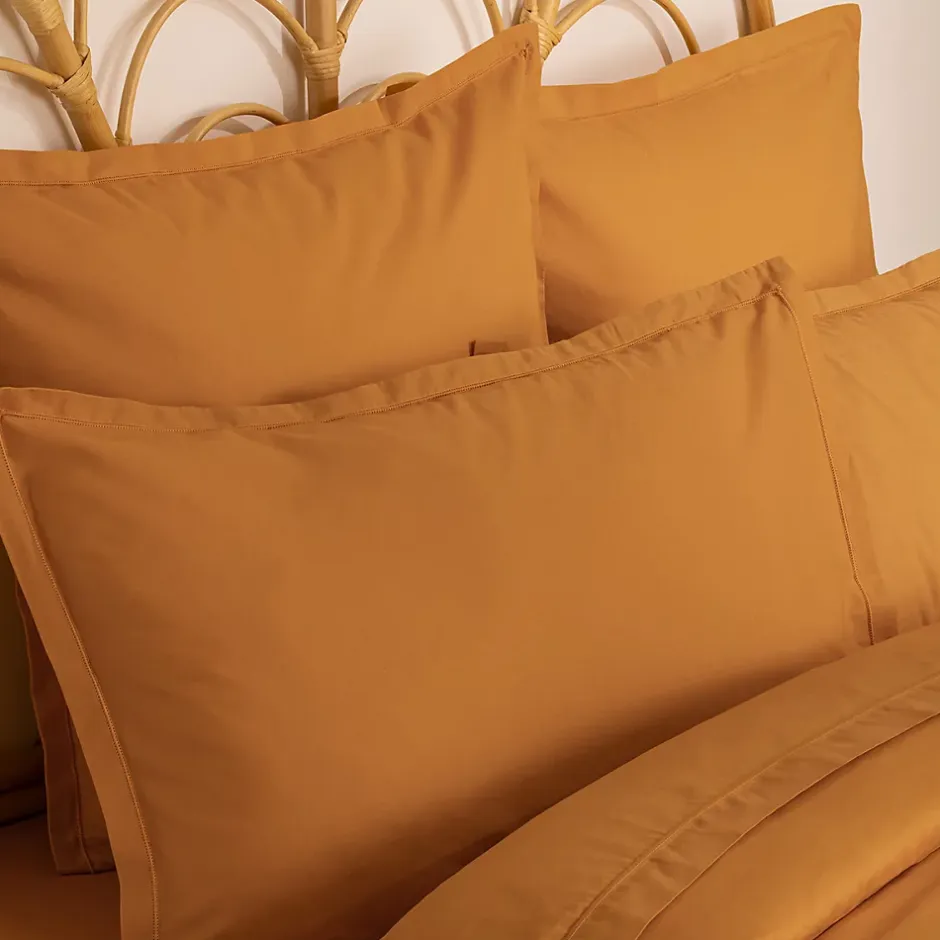 Atmosphera Créateur D'Intérieur Taie d'oreiller Carina coton 50x70cm jaune cumin - Atmosphera Outlet