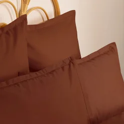 Atmosphera Créateur D'Intérieur Taie d'oreiller Carina coton 63x63cm terracotta - Atmosphera