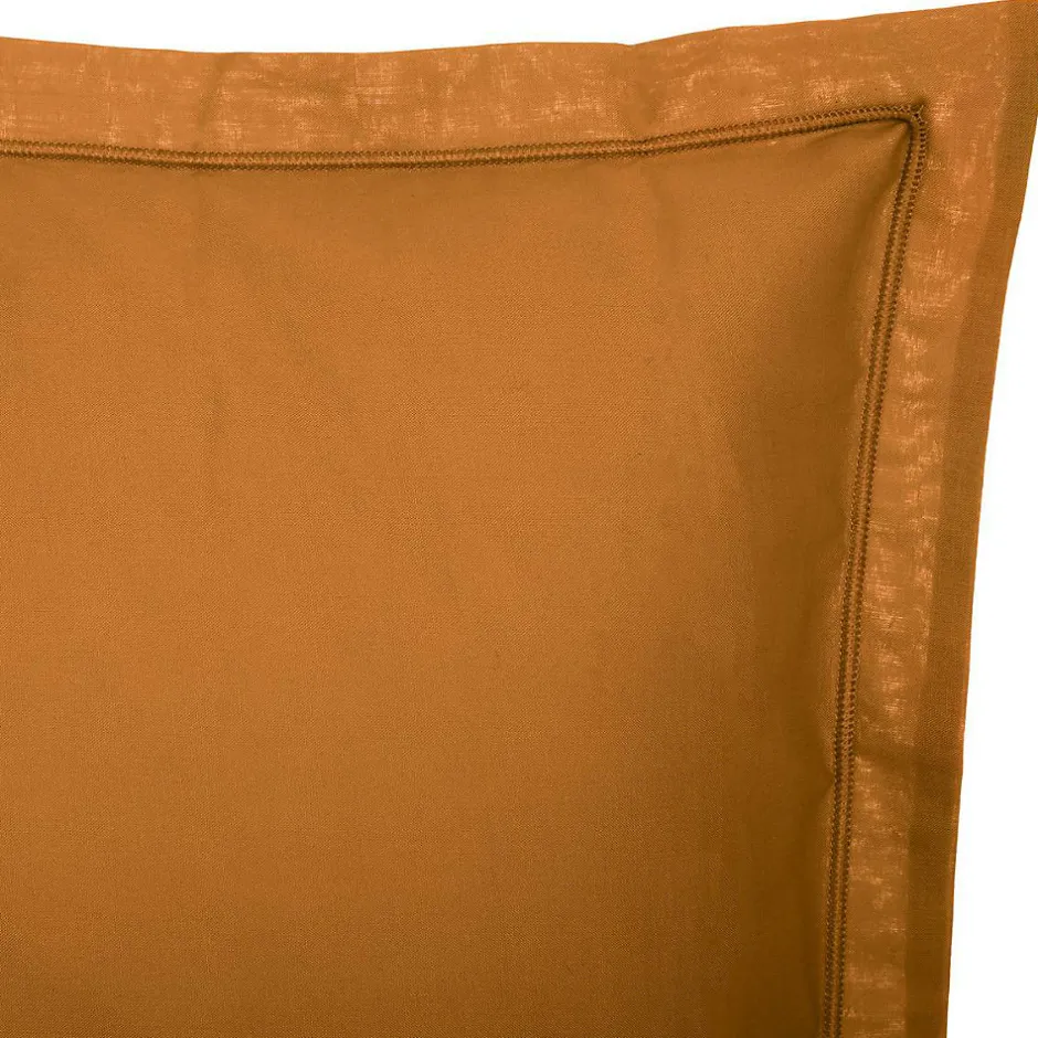 Atmosphera Créateur D'Intérieur Taie d'oreiller Carina coton 63x63cm jaune cumin - Atmosphera