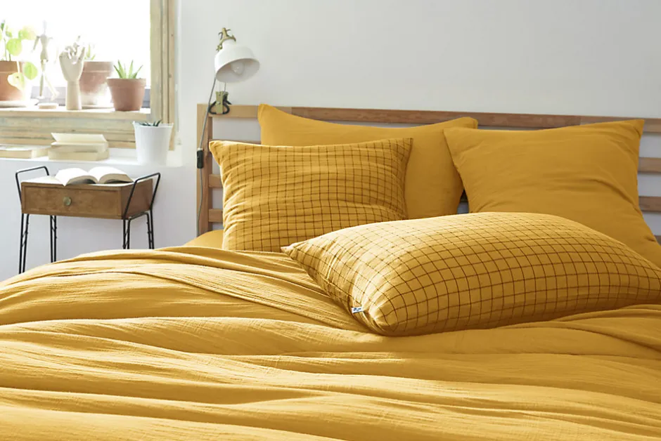 Eden Taie d'39oreiller double gaze de coton Gaia Mixe